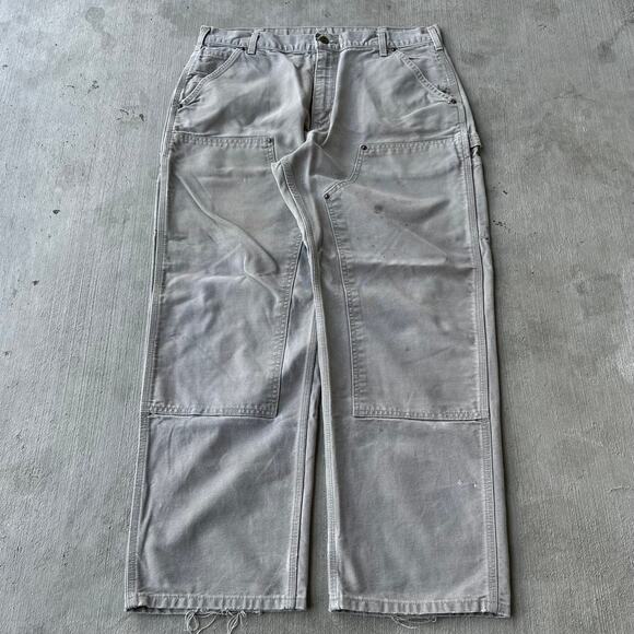 Vintage Y2K Carhartt brown double knee work wear carpenter pants - Picture 1 of 5